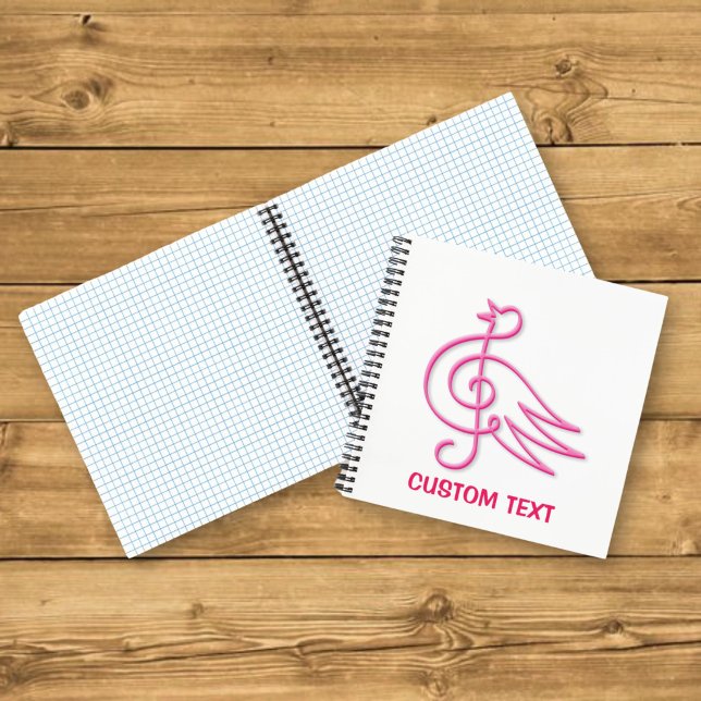 Rosa Bird Musik Notizbuch (Von Creator hochgeladen)