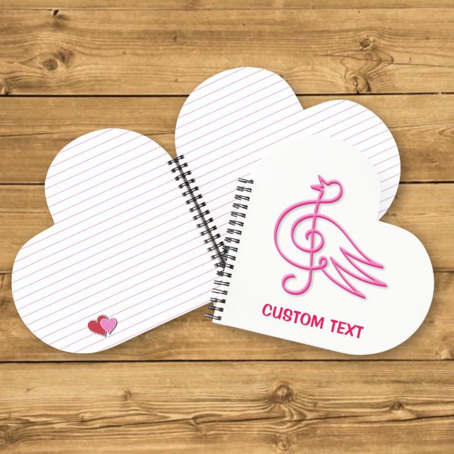 Rosa Bird Musik Notizbuch (Von Creator hochgeladen)