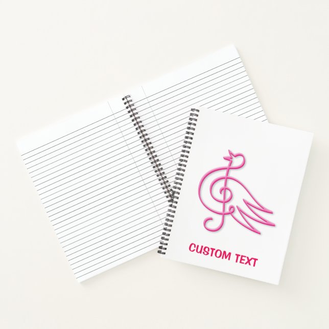Rosa Bird Musik Notizbuch (Innenseite)