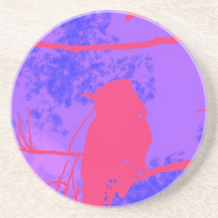 Rosa Bird Sandstein Untersetzer