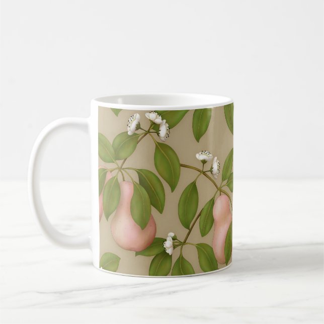 Rosa Birnen (hellbraun) Kaffeetasse (Links)