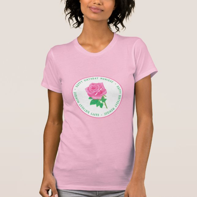 Rosa Birthday T-Shirt (Vorderseite)
