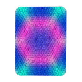 Rosa bis blau-holografische Mermaid-Skala Hexagons Magnet