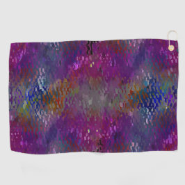 Rosa bis farbenfrohe, schuppige Plaques und motten Golfhandtuch