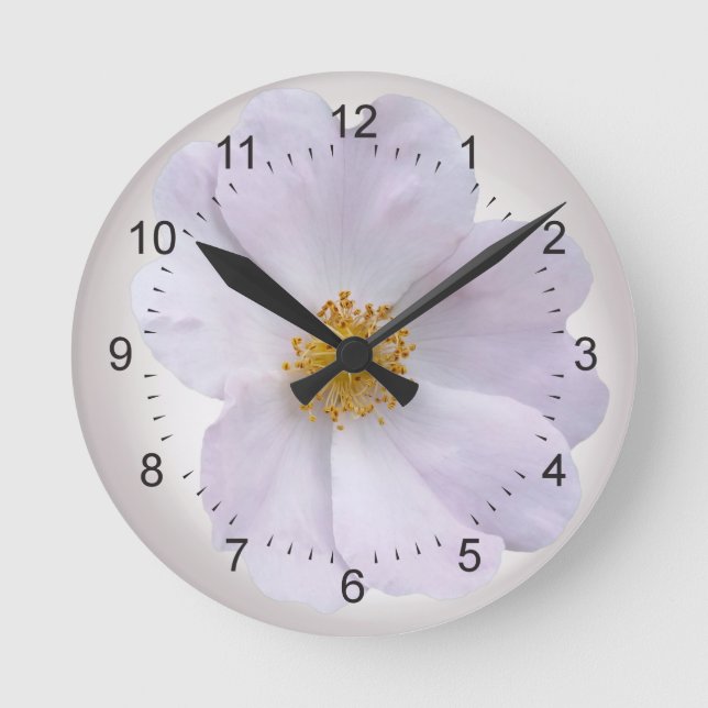 rosa bis lila runde wanduhr (Vorderseite)