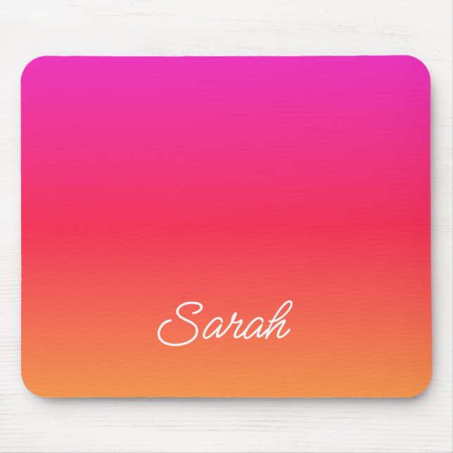 Rosa bis orange Moderner Farbname Mousepad (Vorne)