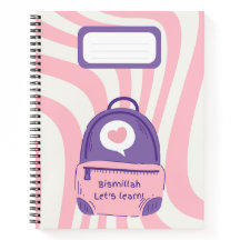 Rosa "Bismillah Lasse's Learn!" Notizbuch