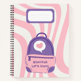 Rosa "Bismillah Lasse's Learn!" Notizbuch