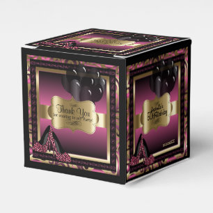 Rosa, Black & Gold Metallic - 00. Geburtstag Geschenkschachtel