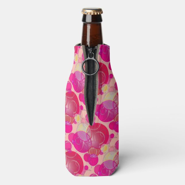 Rosa Blasen Flaschenkühler (Flasche Rückseite)