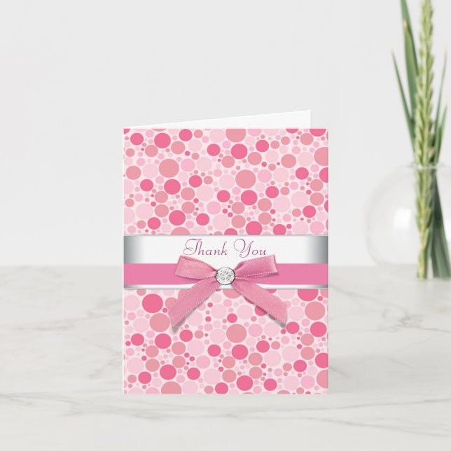 Rosa Blasen Rosa Dankeskarten Dankeskarte (Vorderseite)