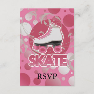 Rosa Blasen-Strudel-Rollen-Skate, Skaten RSVP Karte