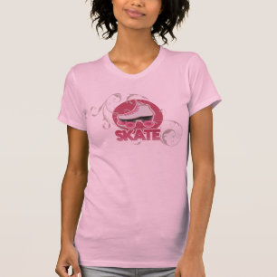 Rosa Blasen-Strudel-Rollen-Skate, Skaten T-Shirt