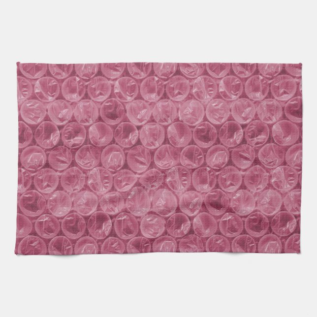 Rosa Blasenverpackungsmuster Küchentuch (Horizontal)