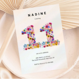 Rosa Bläserblüte 11. Geburtstagsgarten Frühlingsze Einladung