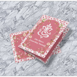 Rosa Bläserbogen Rahmen indische Hochzeit Einladung