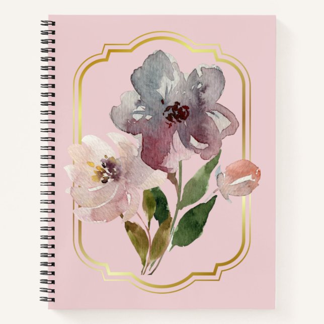 Rosa Bläserei Notizbuch (Vorderseite)