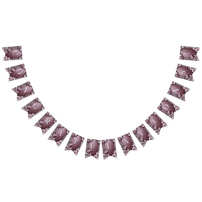 Rosa Bläserenjagdflagge Wimpelkette (Alle)