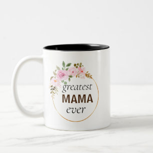 Rosa Bläsergoldkraut Bester Mama aller Zeiten Zweifarbige Tasse