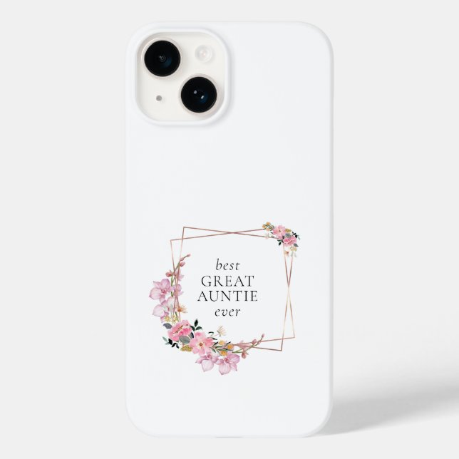 Rosa Bläsergoldkraut Personalisiert Case-Mate iPhone Hülle (Rückseite)