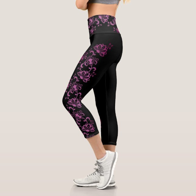 Rosa BläserIllustration Hochwaiste Capris (Links)