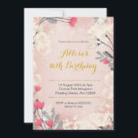 Rosa Bläserin 16. Geburtstagsfeier (jedes Alter) Einladung<br><div class="desc">Rosa Floral 16. Geburtstag Einladung für Mädchen. Kann in jedem Alter geändert werden</div>