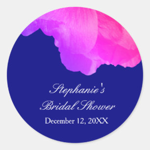 Rosa Bläsernavy Niedliches Brautparty Runder Aufkleber