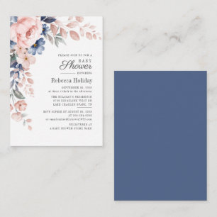 Rosa Bläserndusche Moderne Blüte Mitteilungskarte