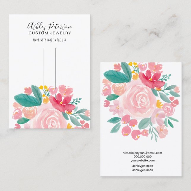 Rosa bläserne elegante Haarschnitt Barrett-Display Visitenkarte (Vorne/Hinten)