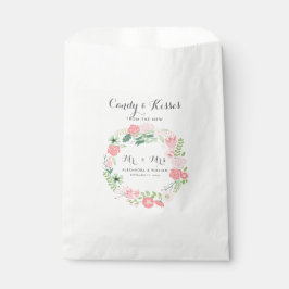 Rosa Bläserne Hochzeit Candy Bar Popcorn Geschenktütchen
