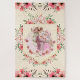Rosa bläserne Lady, Frühlingswerk Puzzle