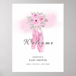 Rosa Bläsernschuhe Willkommensdusche Poster