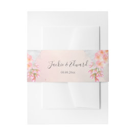 Rosa Bläserromantische Hochzeit Einladungsbanderole