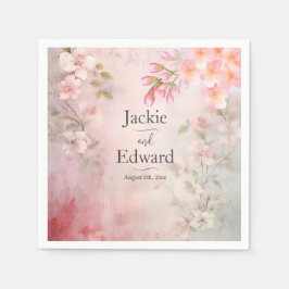 Rosa Bläserromantische Hochzeit Serviette