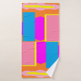 Rosa blass-orange-farbene Zitronengestaltung Badehandtuch