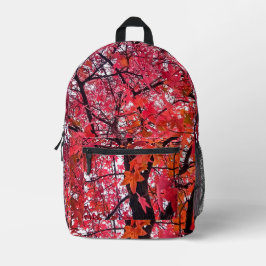 Rosa Blätter Bedruckter Rucksack