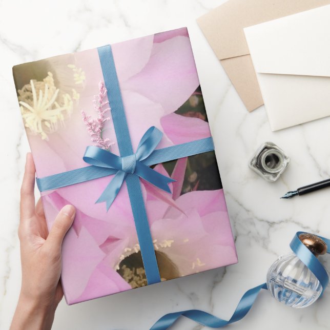 Rosa Blätter der Wüste Geschenkpapier (Schenken)