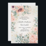 Rosa Blätter Gold Glitzer 60. Geburtstag Einladung<br><div class="desc">Elegante 60. Geburtstagsfeier für Frauen mit wunderschönen,  rot-rosa Aquarellfarben-Blume und Salbei-Grün-Blätter auf zauberhaftem goldfarbenem Hintergrund. Kontaktieren Sie mich,  um Hilfe bei der Anpassung zu erhalten,  oder um die Abstimmung oder Koordination von Zazzle Produkten für Ihr Party anzufordern.</div>
