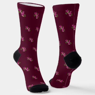 Rosa Blätter Herbst Socken