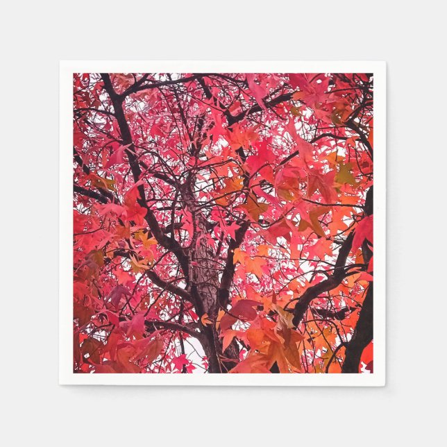 Rosa Blätter Serviette (Vorderseite)