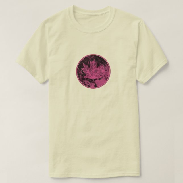 Rosa Blätter Verlassen T-Shirt (Design vorne)