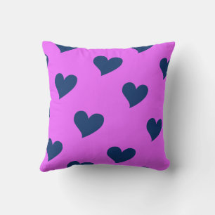 Rosa Blau Cute Cozy Moderne Romantische Chic Herz Kissen