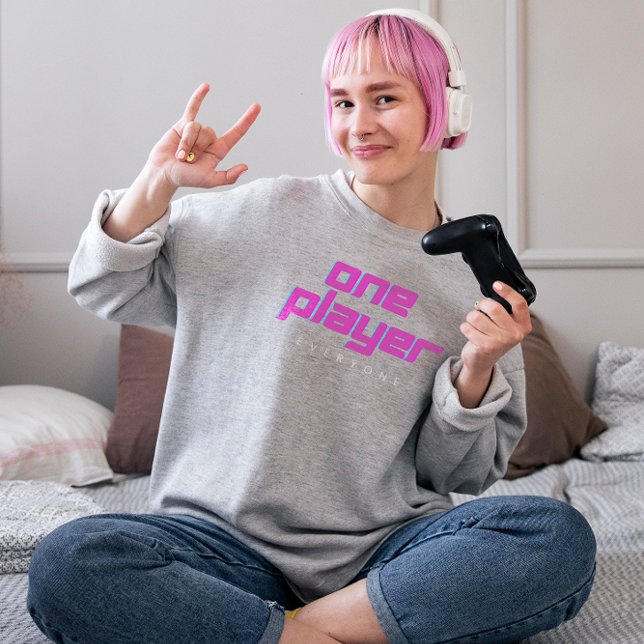 Rosa & Blau Ein Player Langschläfer T - Shirt (Von Creator hochgeladen)