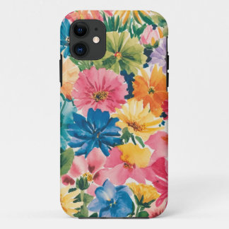 Rosa Blau Gelb Orange Blume Muster Case-Mate iPhone Hülle