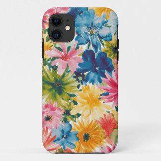 Rosa Blau Gelb Orange Blume Muster Case-Mate iPhone Hülle