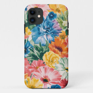 Rosa Blau Gelb Orange Blume Muster Case-Mate iPhone Hülle