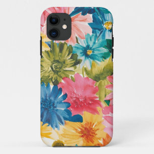 Rosa Blau Gelb Orange Blume Muster Case-Mate iPhone Hülle