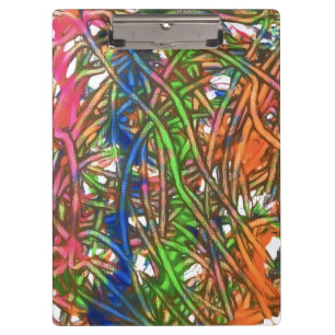 Rosa, Blau, Grün, Orange, Marmorkunst Klemmbrett