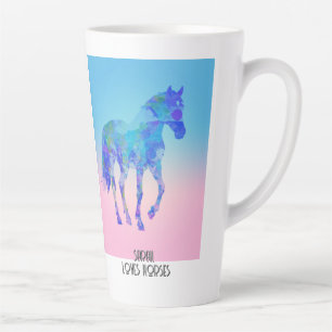 Rosa Blau Latte Tasse