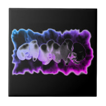 Rosa Blau lila Aquarellbilder Muster